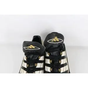 Vintage 90s Adidas Mens 8 Distressed Leather Indoor Soccer Shoes Sneakers Black adidas | Shoes | Vintage 9s Adidas Mens 8 Distressed Leather  main image 2